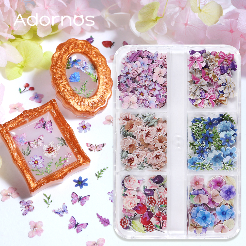 Oud Wood Chip - 180pcs/box Wood Pulp Flowers Chips Epoxy