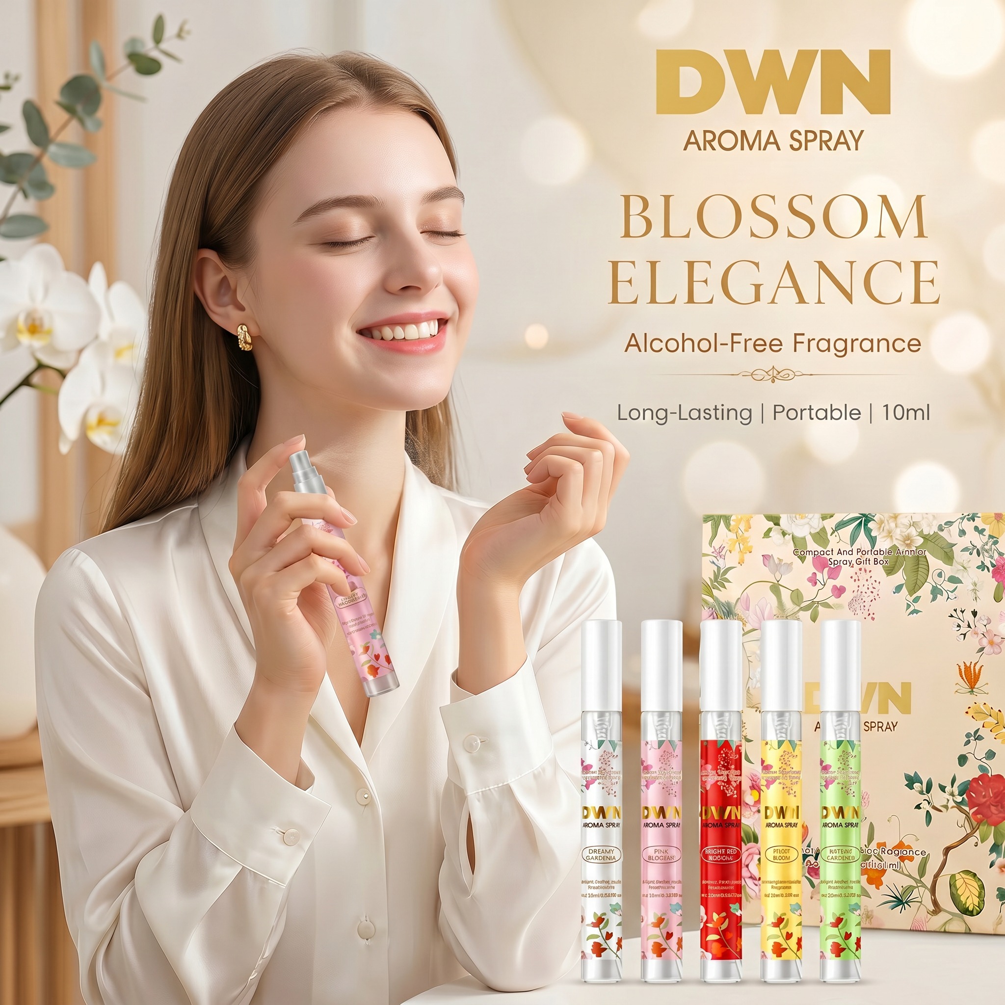 Perfume Fragrance Gift Set - 5-Piece Flower Perfume Gift Set Fresh