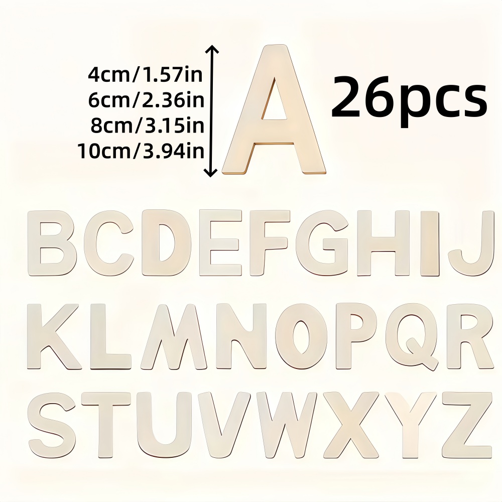 26pcs Designable Wood Letters  - Oud Wood Chip avis et prix