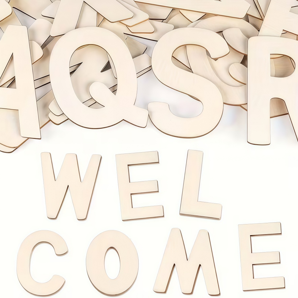 26pcs Designable Wood Letters  - Oud Wood Chip avis et prix