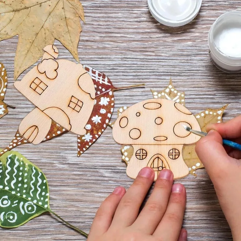 50pcs Mushroom Wood Cutouts Un - Oud Wood Chip avis et prix
