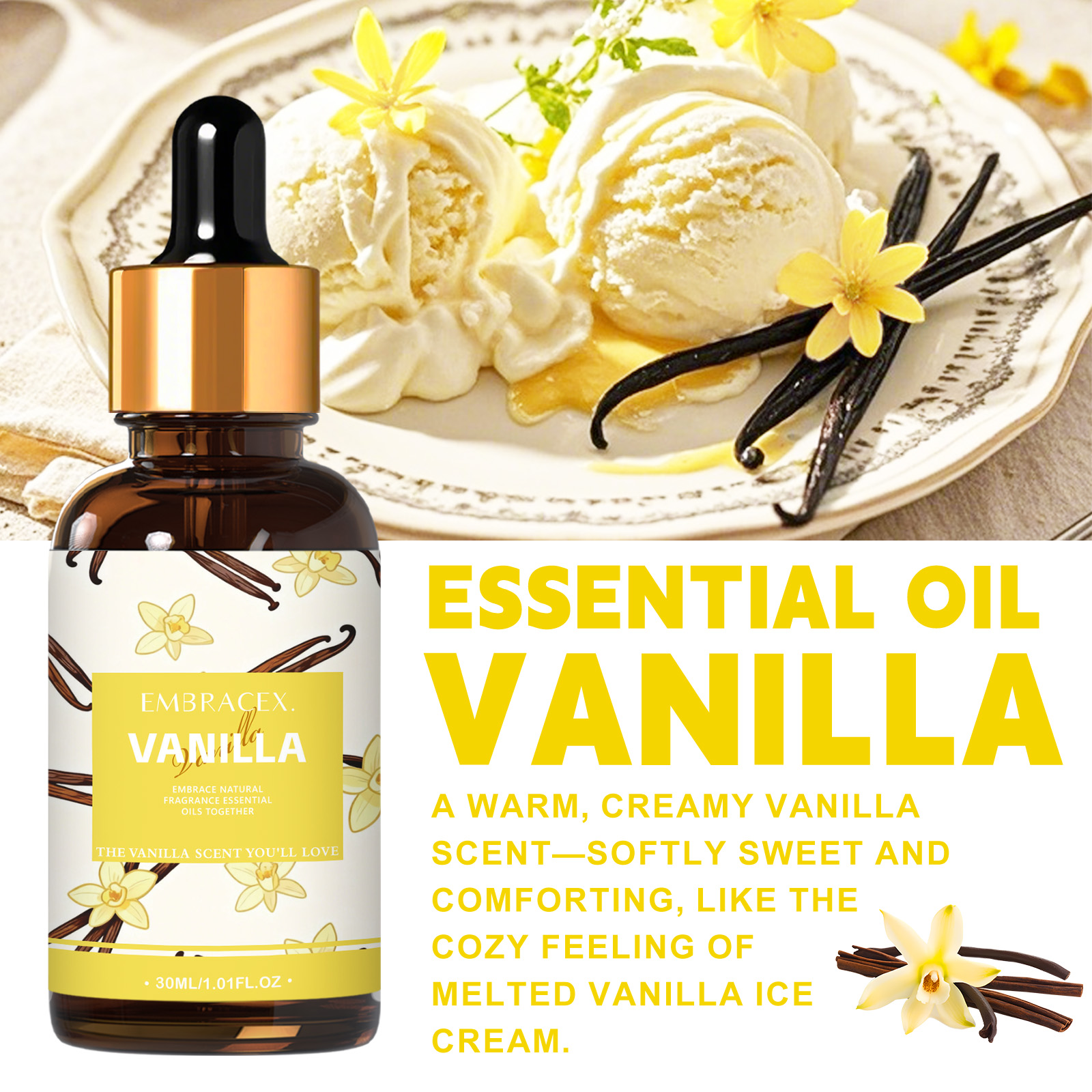 30ml Vanilla Essential Oil Per - Perfume Fragrance Essence avis et prix