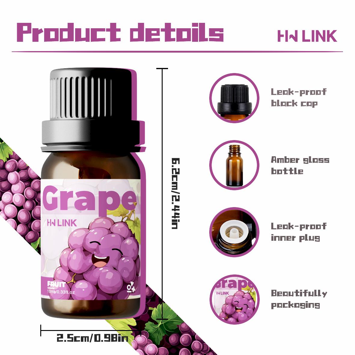 Grape Essential Oil 10ml Perfu - Perfume Fragrance Essence avis et prix