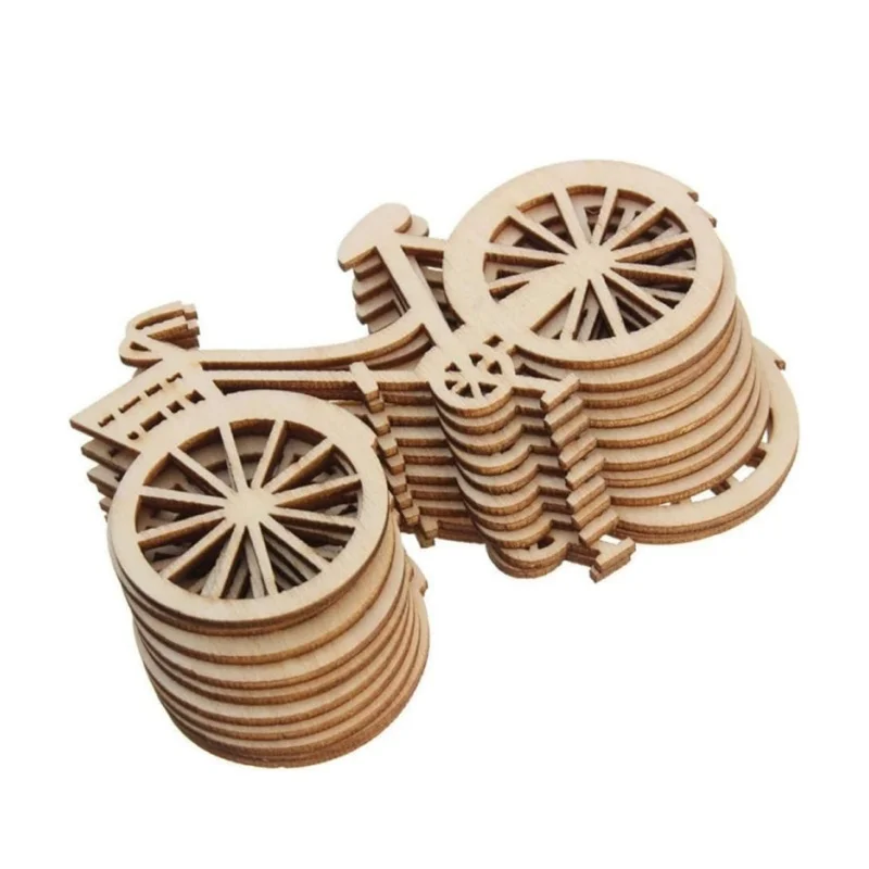 10pcs Wooden Bicycle Ornaments - Oud Wood Chip avis et prix