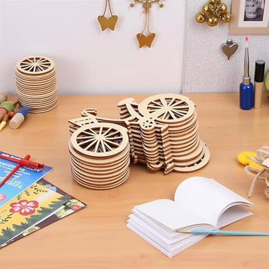 10pcs Wooden Bicycle Ornaments - Oud Wood Chip avis et prix