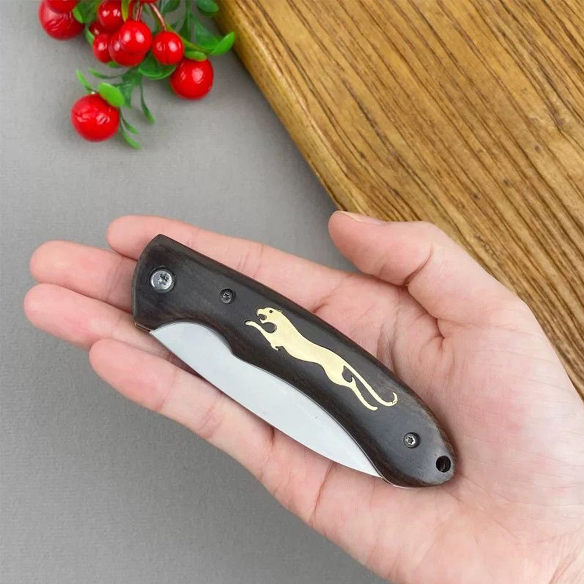 TUPI Folding Blade Knife Handm - Oud Wood Chip avis et prix
