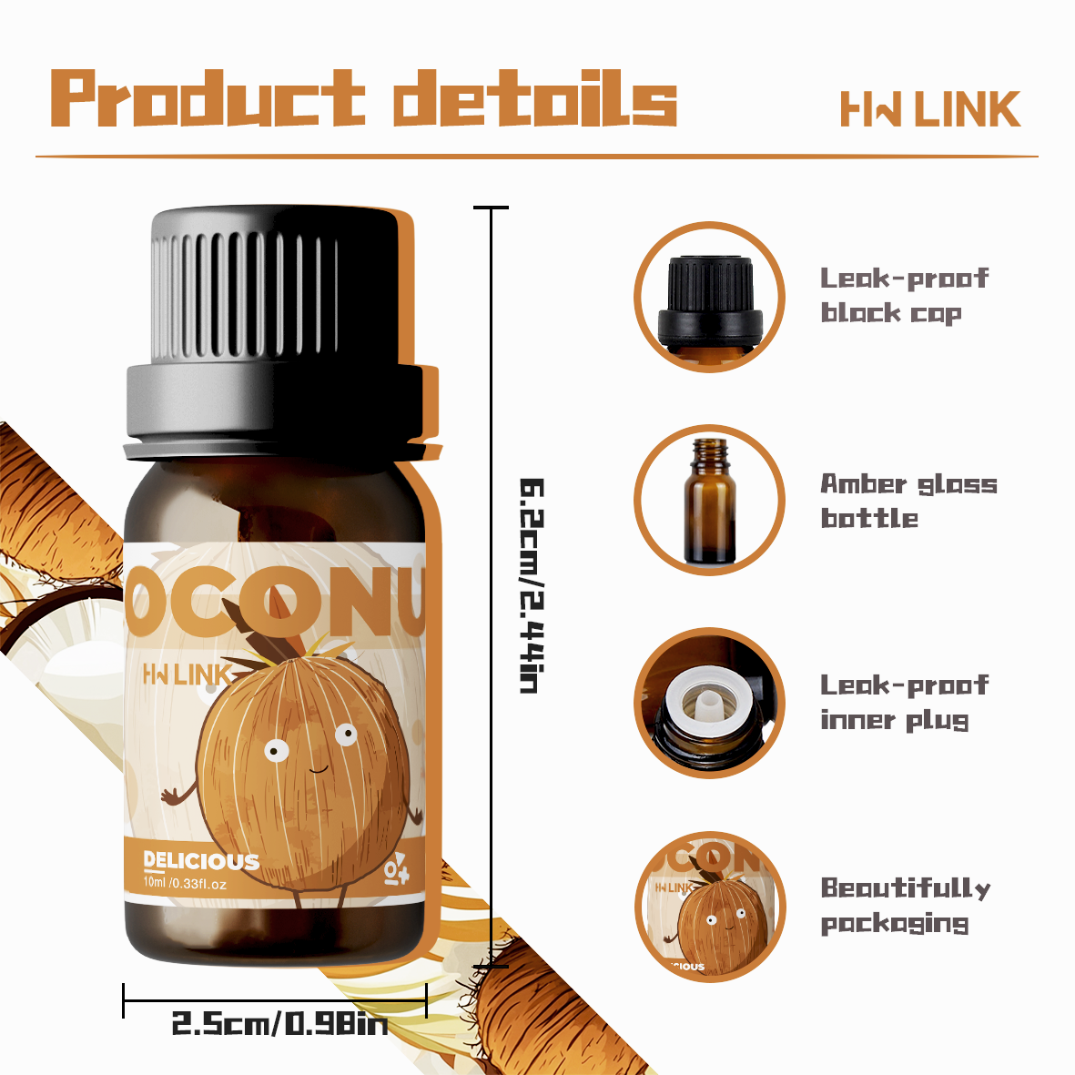 10ml Coconut Essential Oils No - Perfume Fragrance Essence avis et prix