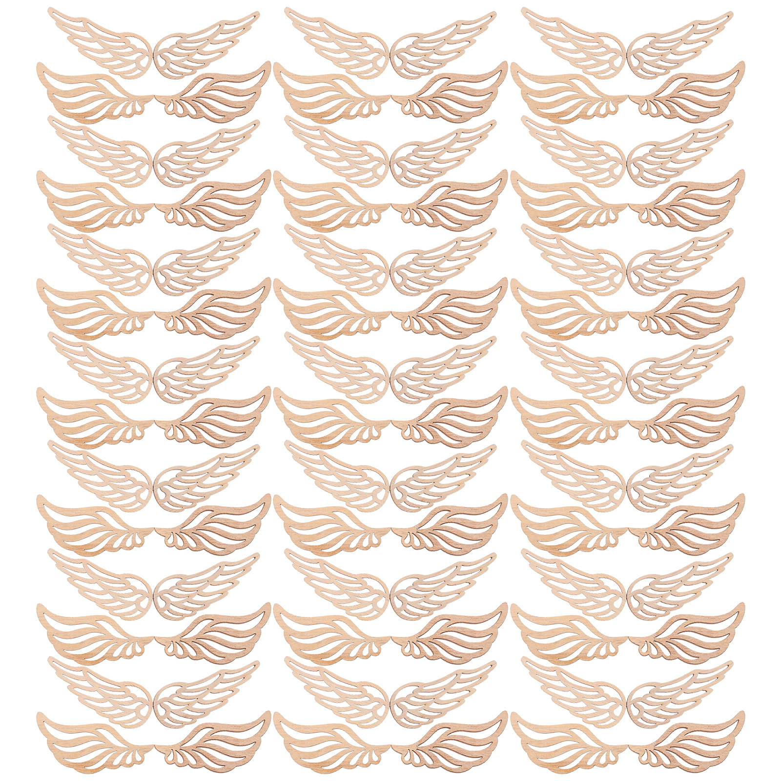 100Pcs Angel Wings Wooden Craf - Oud Wood Chip avis et prix