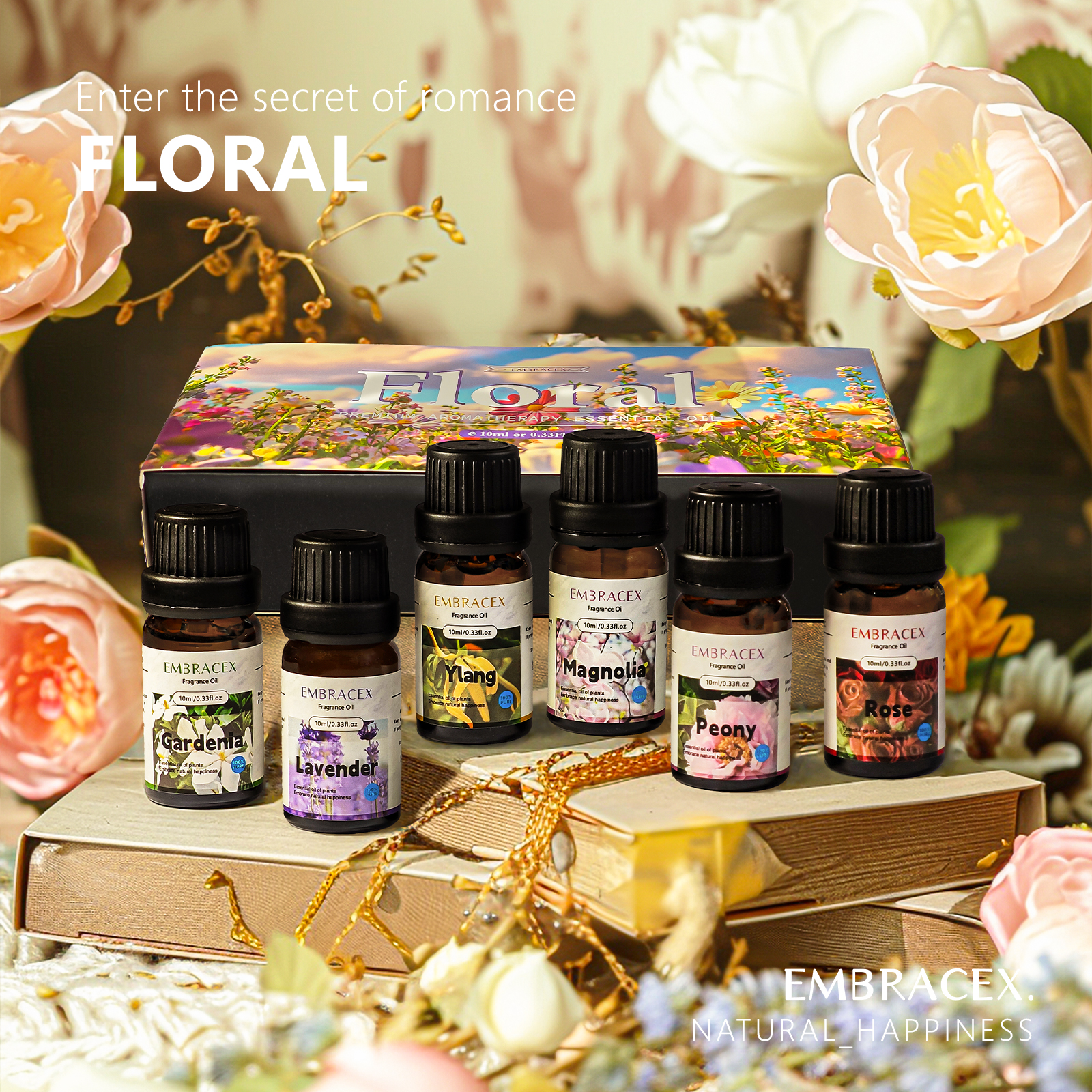 6PC/1Set 10ML Gift Box Floral  - Perfume Fragrance Gift Set avis et prix