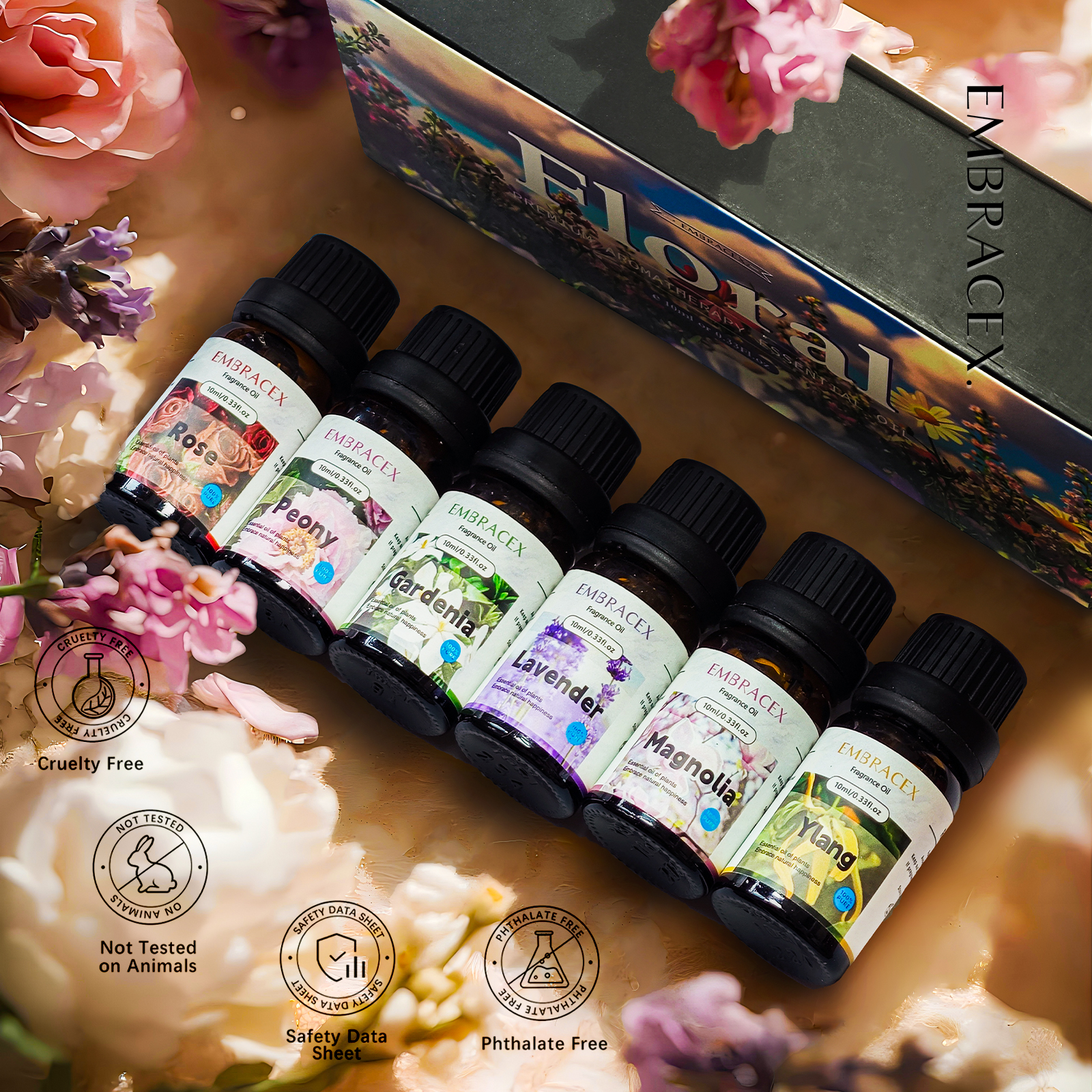 6PC/1Set 10ML Gift Box Floral  - Perfume Fragrance Gift Set avis et prix