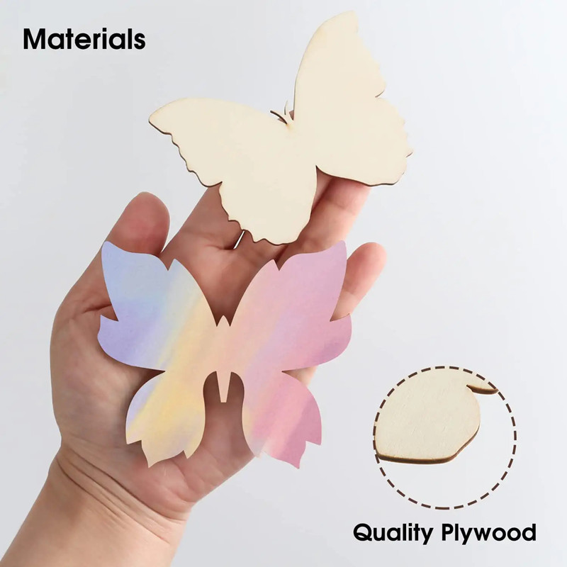 10pcs Wooden Butterfly Blank W - Oud Wood Chip avis et prix