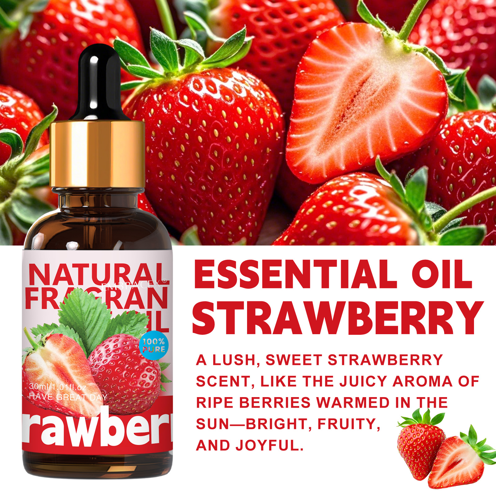 30ml Strawberry Essential Oil  - Perfume Fragrance Essence avis et prix