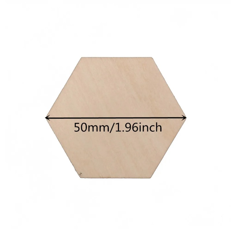 10-120mm Wooden Hexagon Blank  - Oud Wood Chip avis et prix