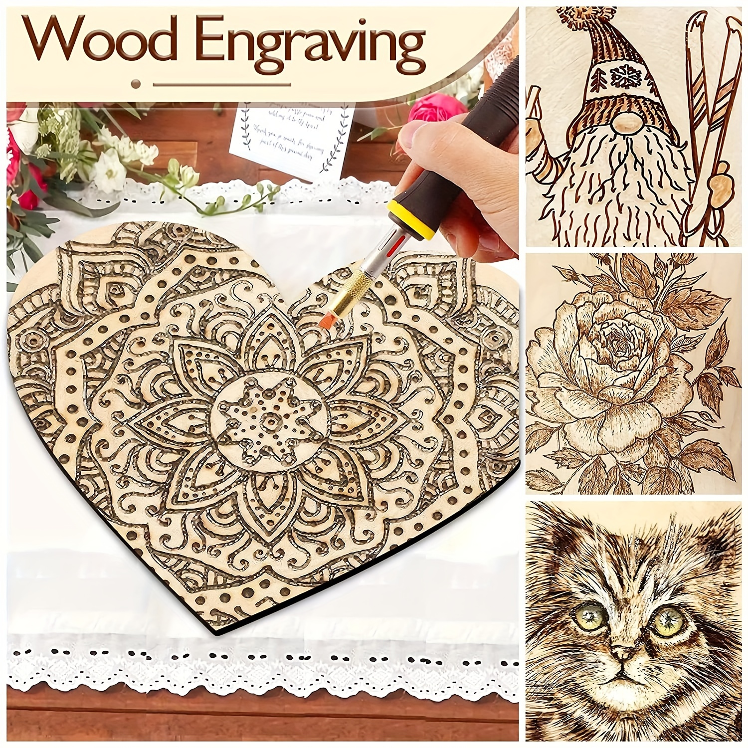 2Pcs 12Inch Blank Heart Cutout - Oud Wood Chip avis et prix