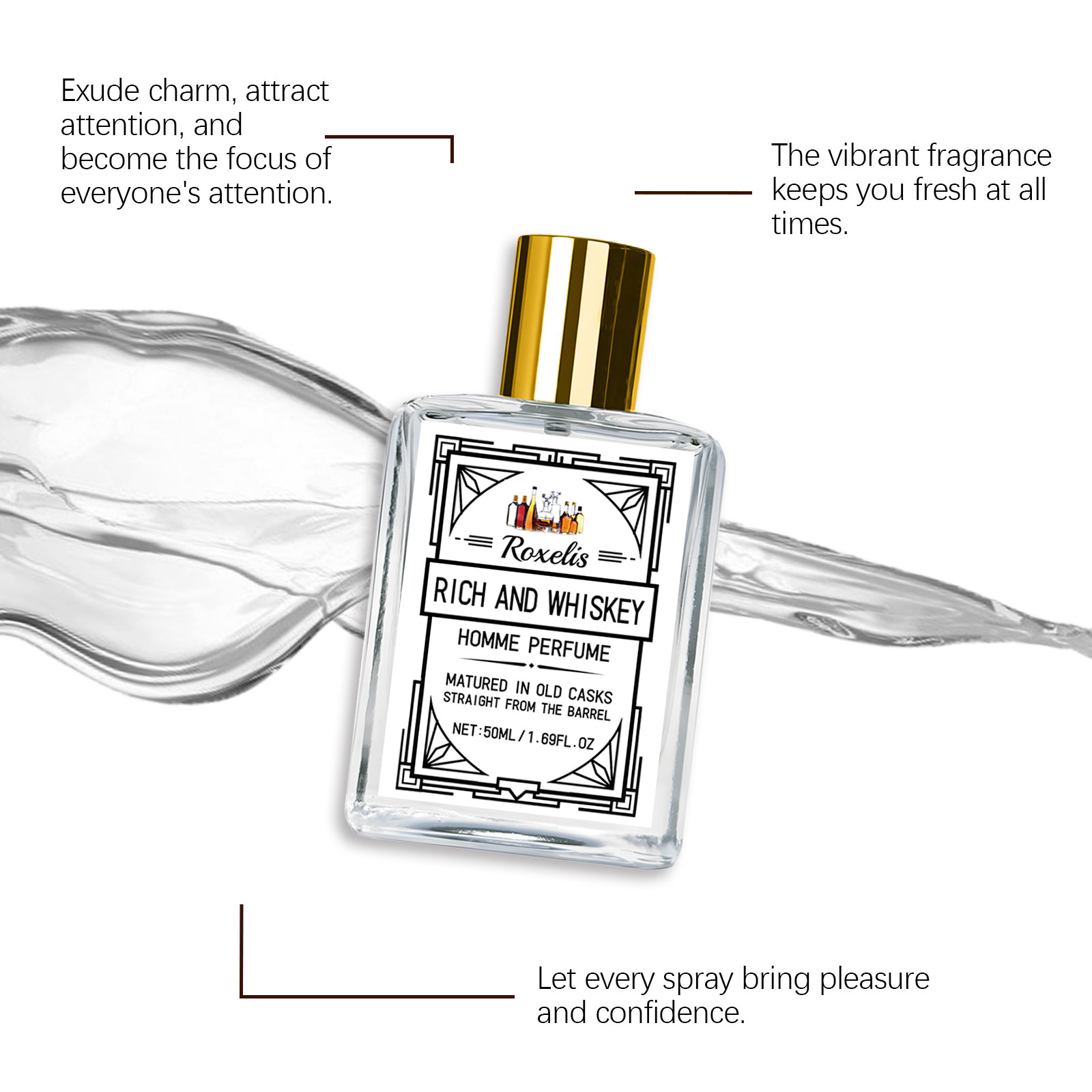 Roxelis 50ml Charm Whisky Men' - Perfume Fragrance Man avis et prix