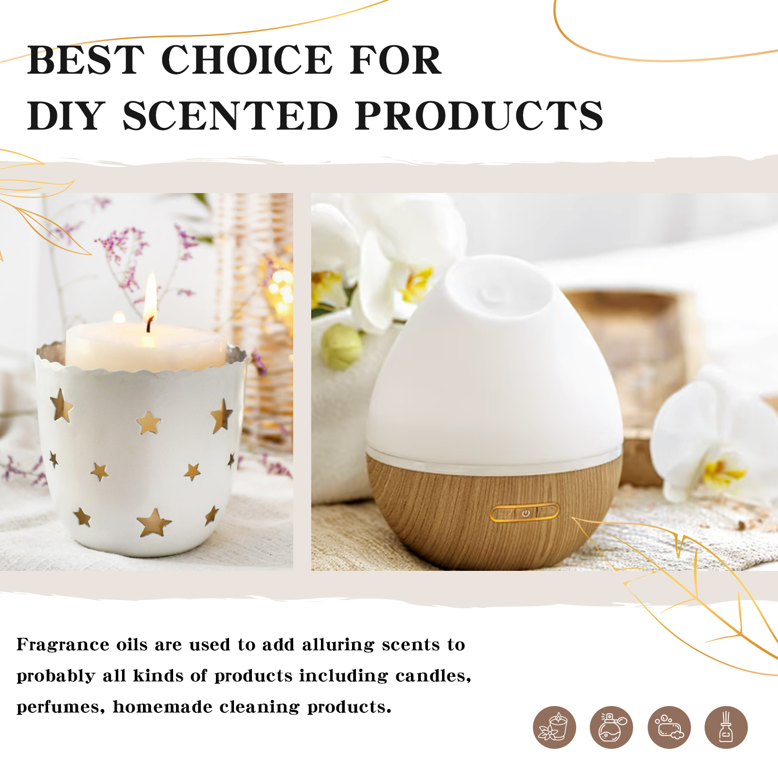 EUQEE 10ML/60ML Fragrance Oil  - Musk White Oil avis et prix