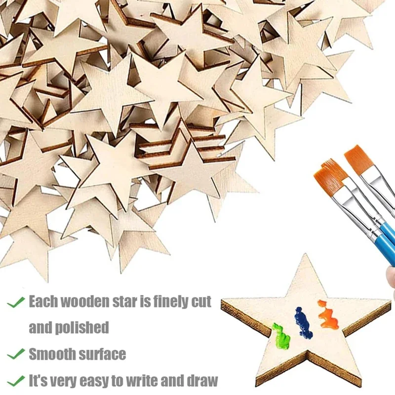 Wood Star Shape Unfinished Bla - Oud Wood Chip avis et prix